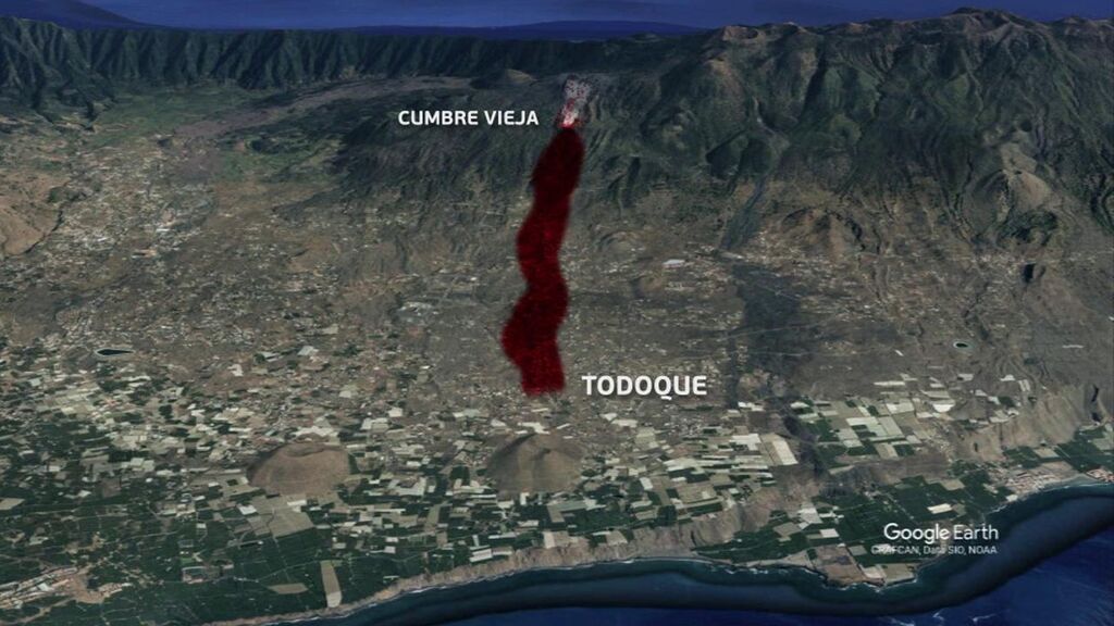Mapa de peligrosidad de La Palma: así avanzará la lava en su camino hacia el mar