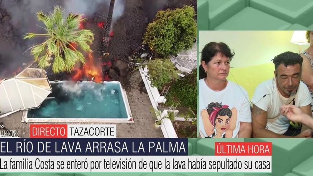 La familia Acosta ha perdido todo por el volcán de La Palma
