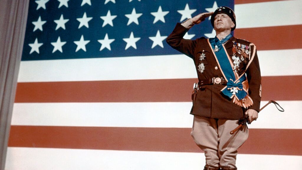George C. Scott como Patton en la película sobre el general de Estados Unidos