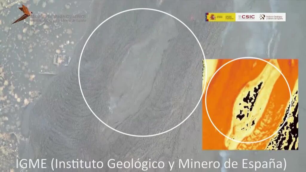 Drones y cámaras térmicas para conocer al volcán de La Palma