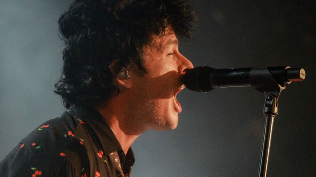 Billie Joe Armstrong, cantante de Green Day, durante un concierto en Madrid
