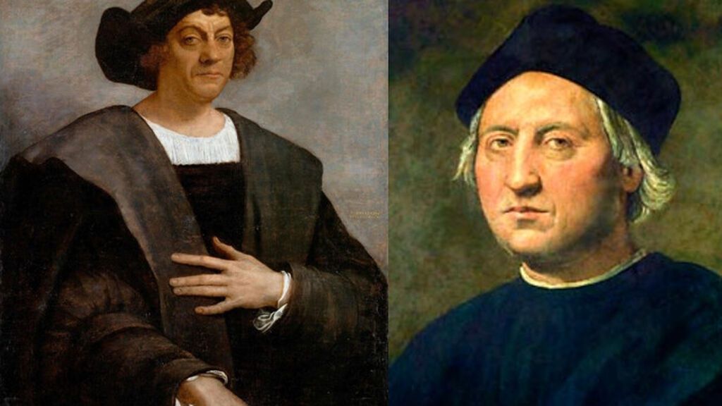 Imagen de Cristóbal Colón, a la izquierda; y de Pedro Madruga, a la derecha.