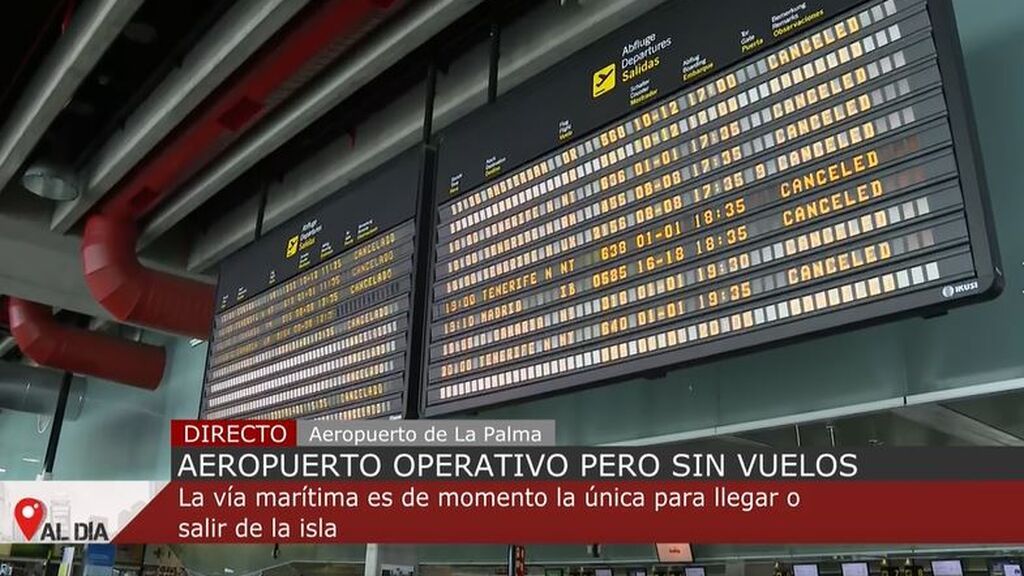 El aeropuerto de La Palma recupera la operatividad