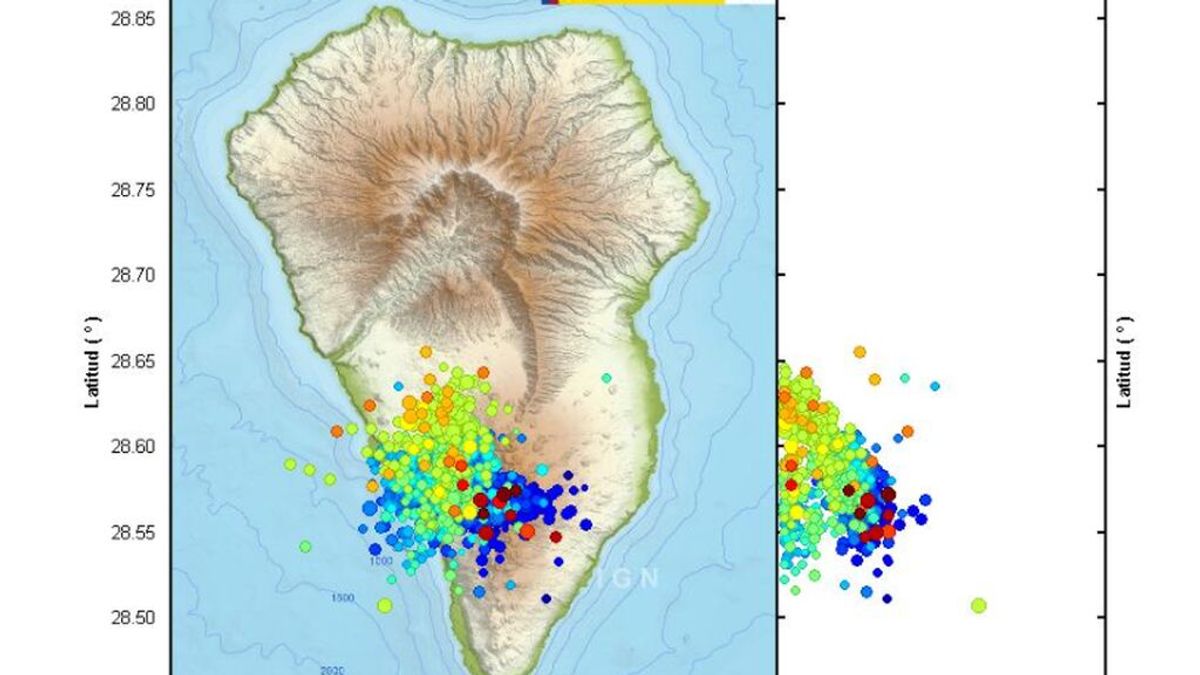 La actividad sísmica se reactiva y se desplaza al sur de La Palma, con 16 terremotos en Fuencaliente