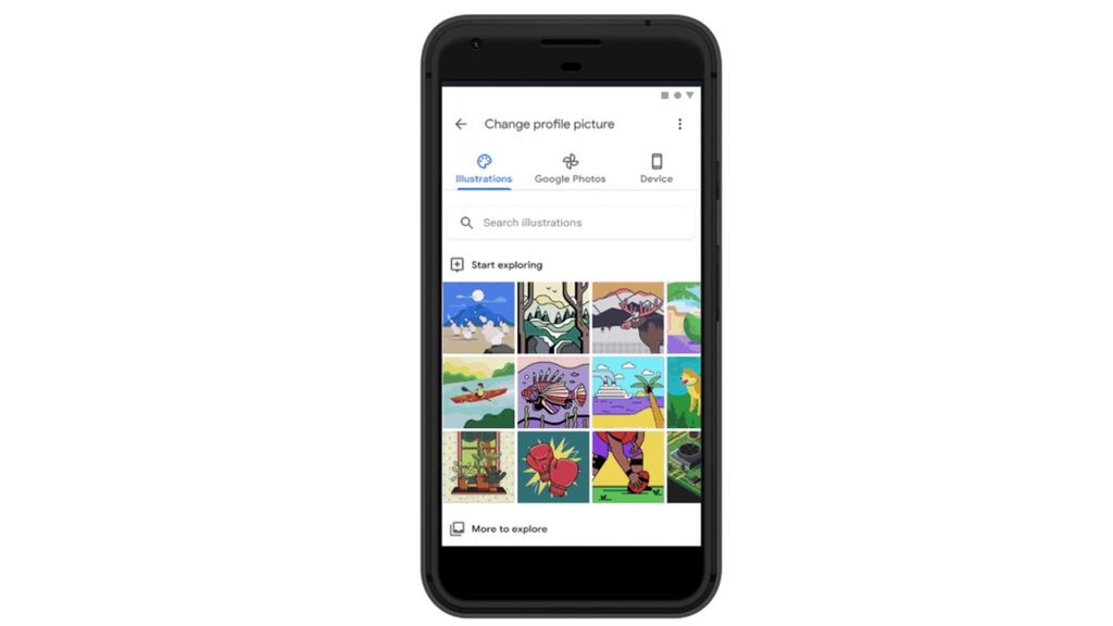 Ilustraciones de Google en Android