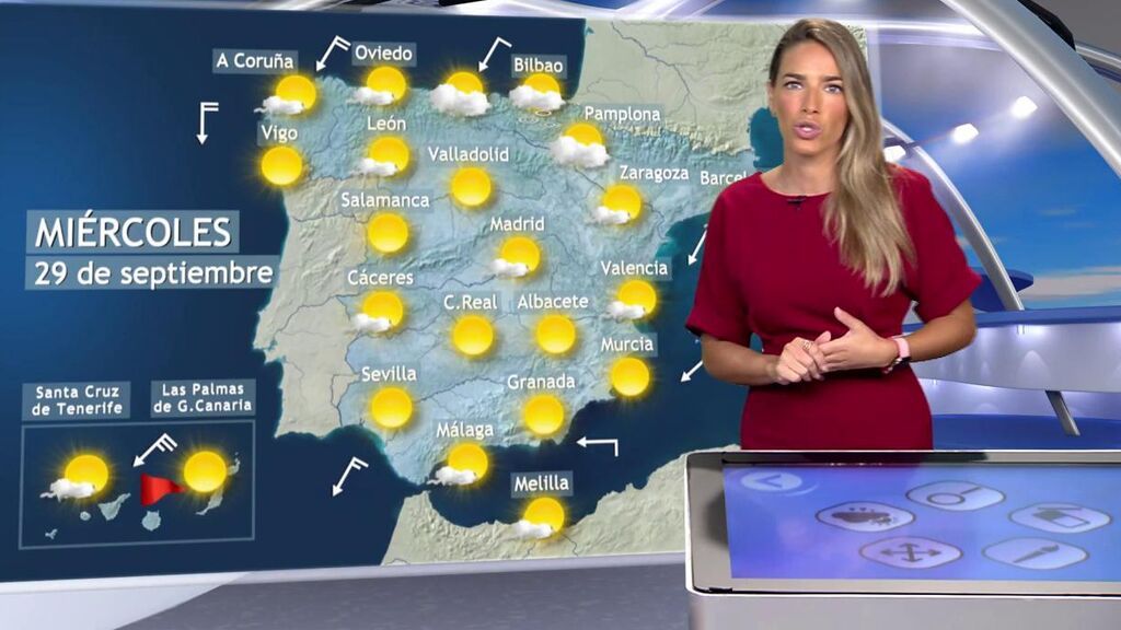 Las lluvias se extienden al este por un frente: el tiempo para el miércoles en España