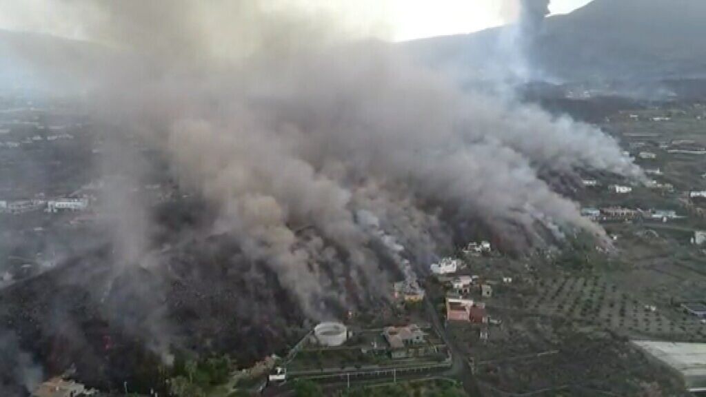 La colada del volcán de La Palma a afectado a cerca de 1.000 casas