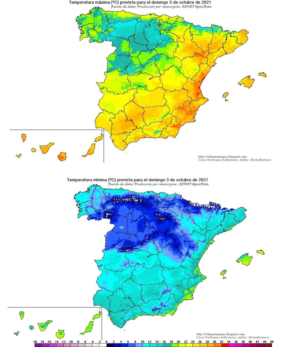 temperaturas domingo