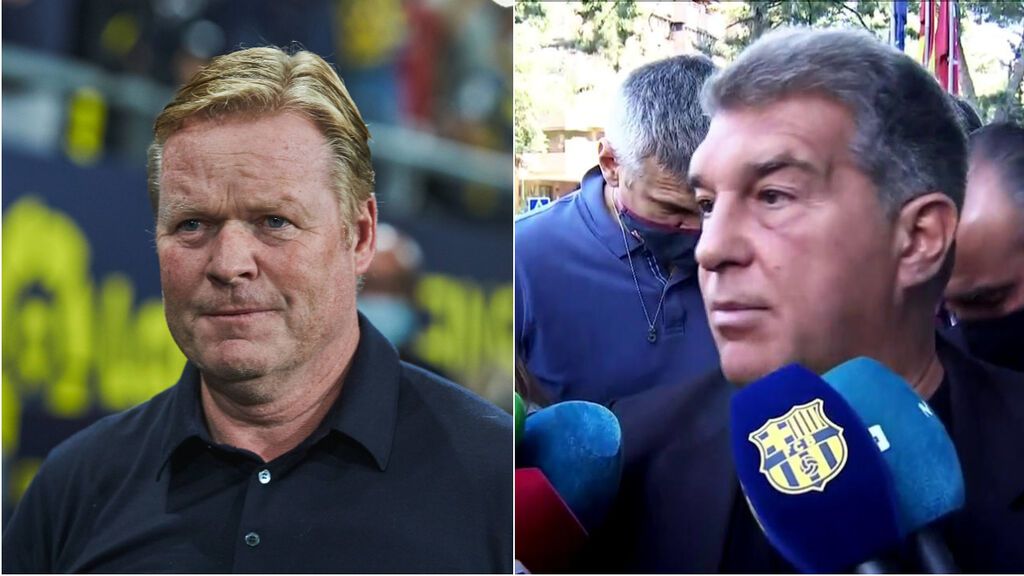 Laporta ratiifa a Koeman antes del Atleti-Barça: "Continuará siendo entrenador del Barcelona"