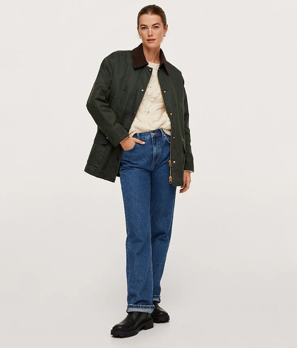 Parka encerada de Mango