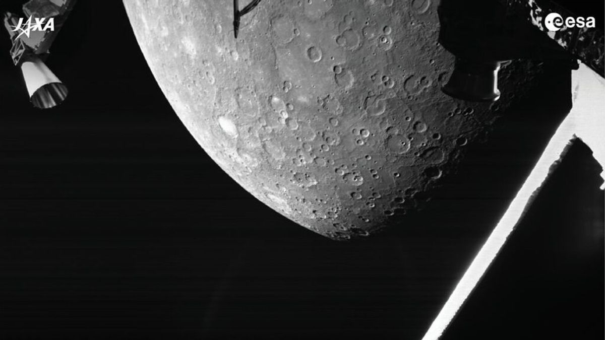 La sonda BepiColombo de la ESA  y JAXA llega a Mercurio  y toma sus primeras fotos del planeta