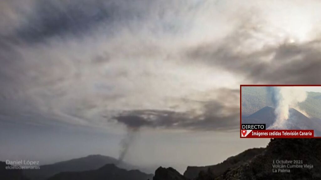 El polvo sahariano complica la situación del volcán de La Palma: se mezcla con los piroclastos