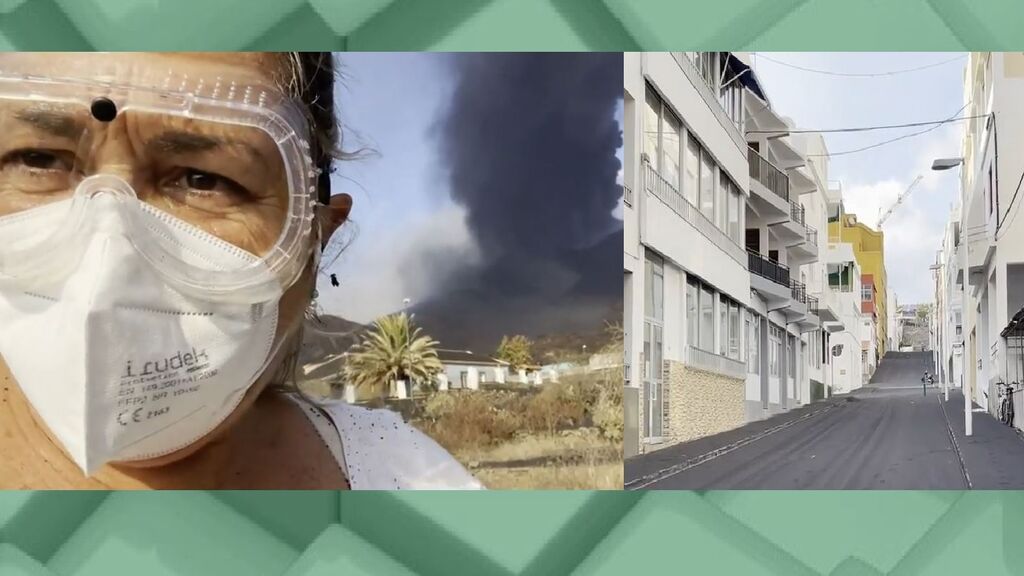 Las calles llenas de ceniza y la desolación en la zona evacuada de La Palma