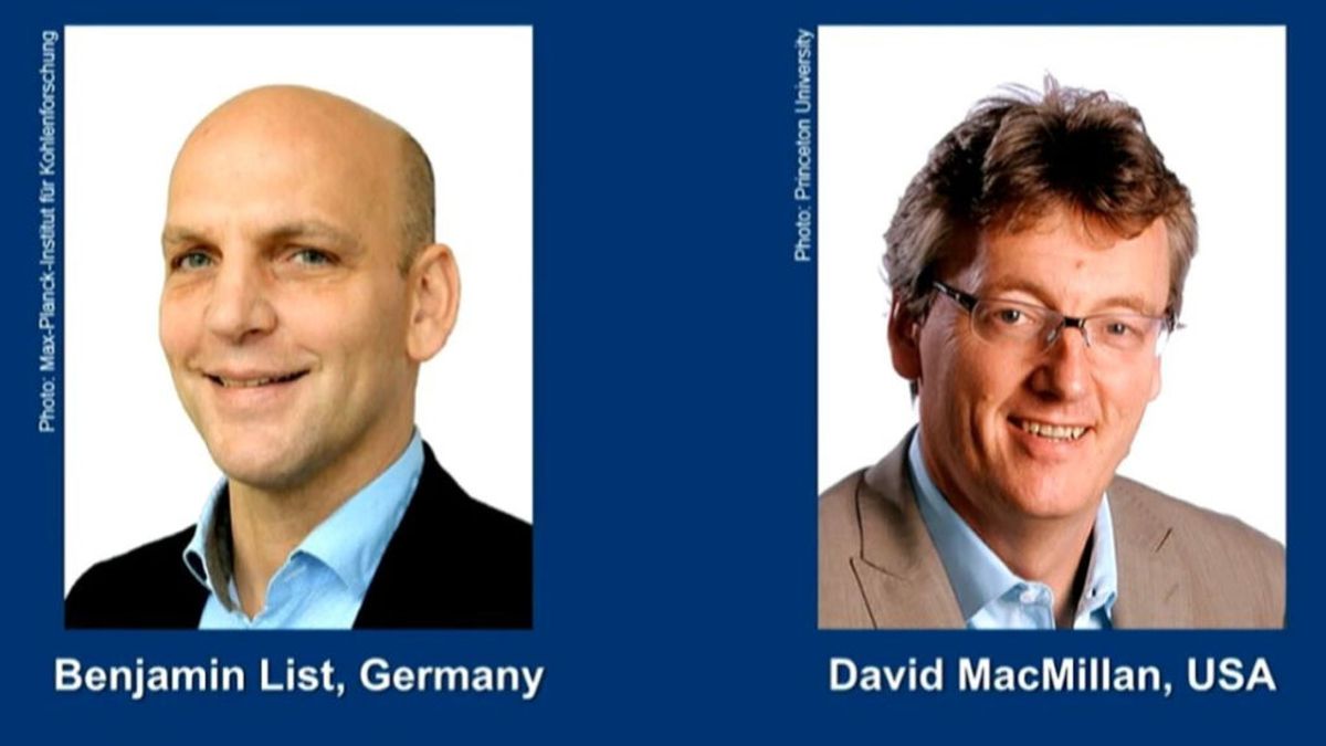 Premio Nobel de Química para Benjamin List y David MacMillan por su "ingeniosa forma de crear moléculas" Premio Nobel de Química para Benjamin List y David MacMillan por su "ingeniosa forma de crear moléculas"