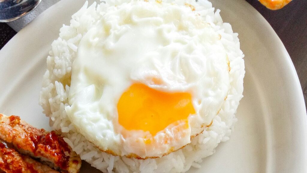 Arroz a la cubana.