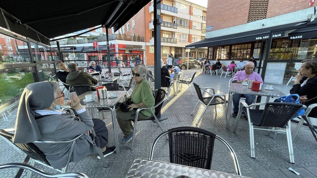 Terraza de bar en el País Vasco