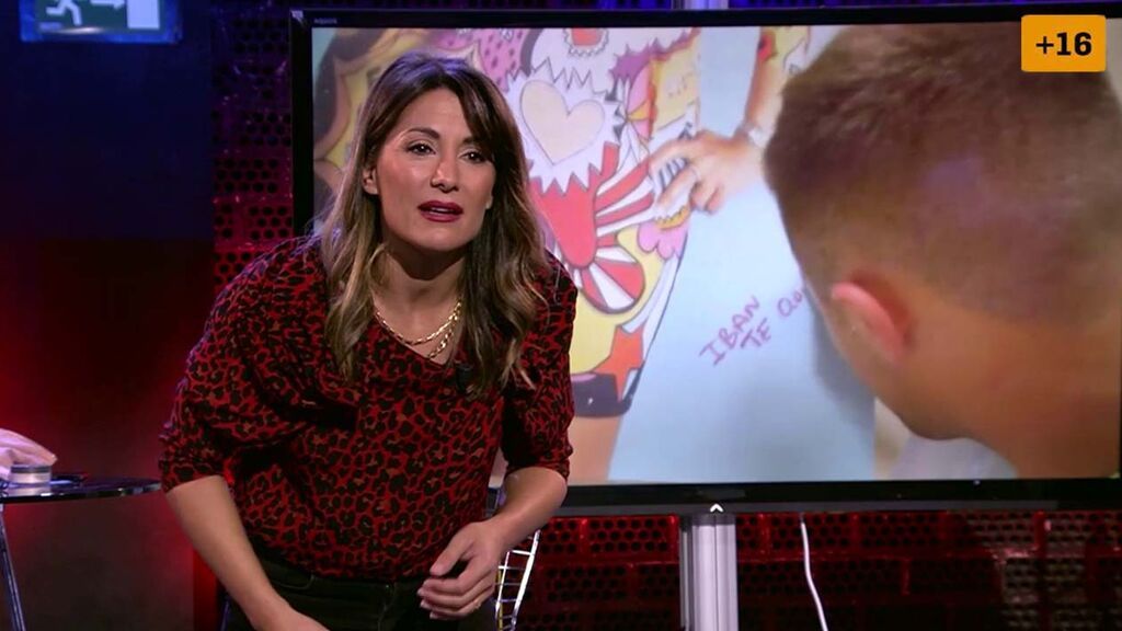 Iban deja un mensaje en el cuadro de Belén Esteban