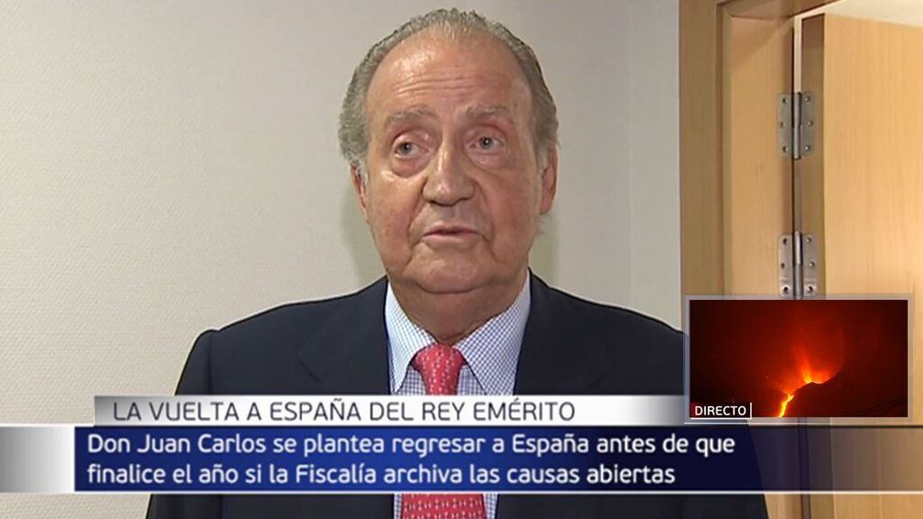 El rey emérito Juan Carlos I se plantea ya su vuelta a España