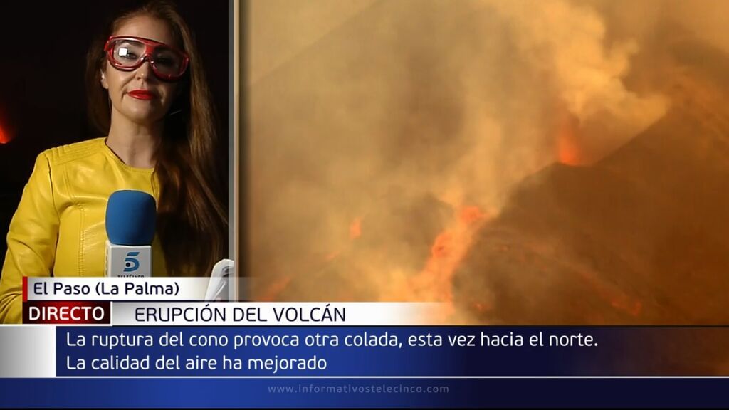 Se registra un nuevo derrumbe en el flanco norte del volcán de La Palma