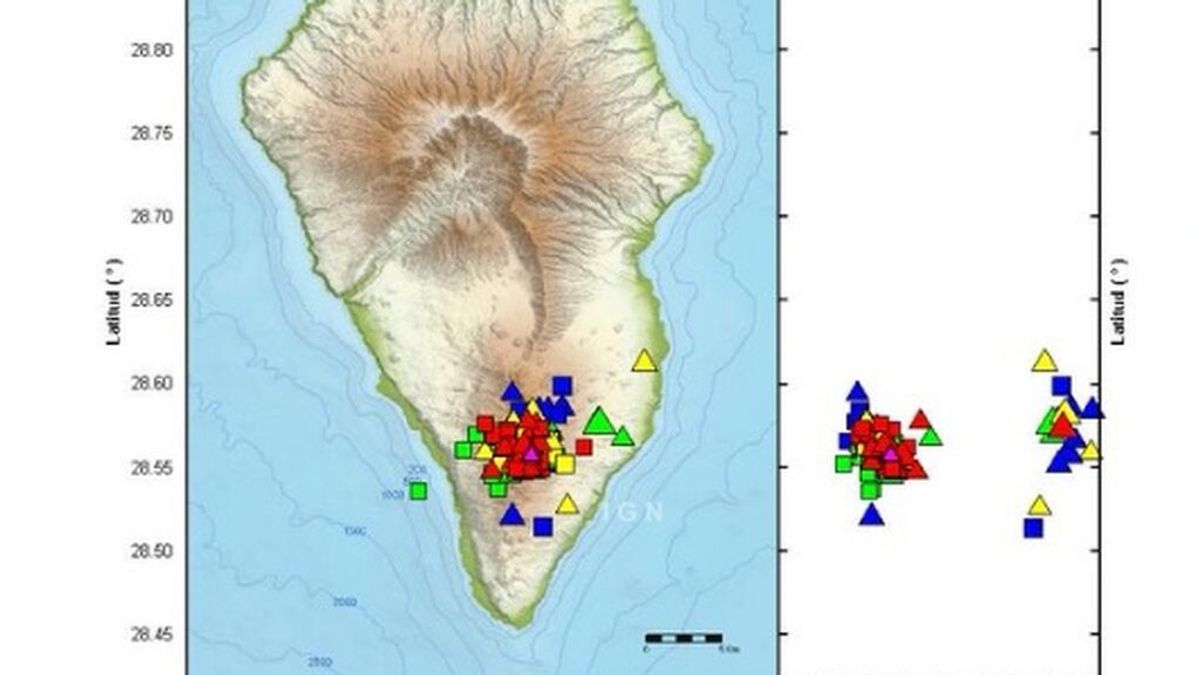 La Palma registra una cuarentena de sismos durante la noche, el mayor de magnitud 4,1 en Mazo