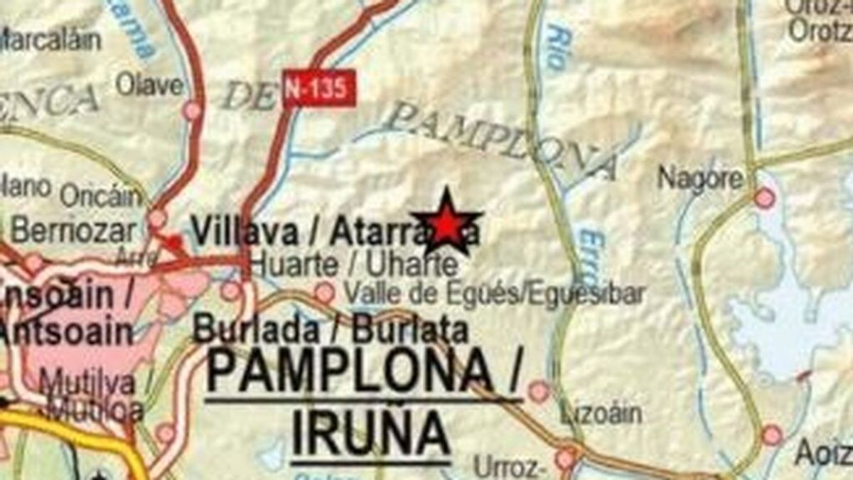 Navarra sufre un terremoto de 3,9 grados sentido en 40 localidades Navarra sufre un terremoto de 3,9 grados sentido en 40 localidades