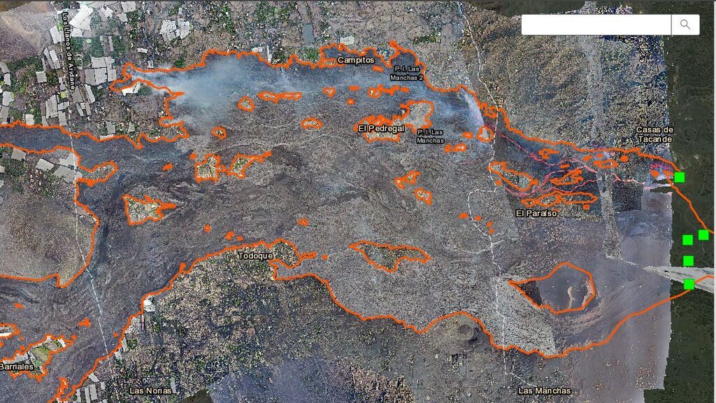 Buscador de casas destruidas por la lava en La Palma