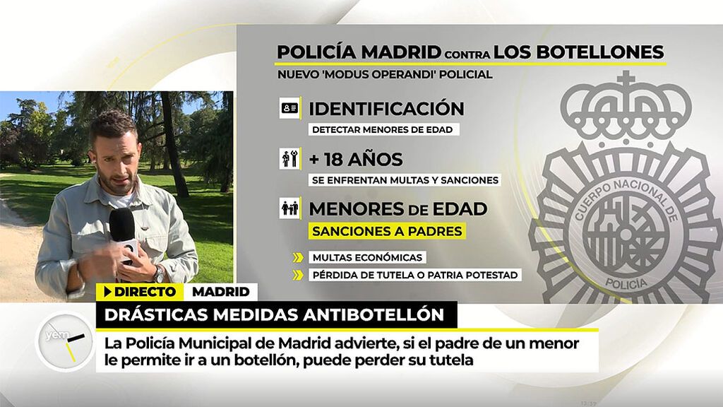 Madrid toma medidas drásticas contra los botellones: Los padres podrían perder la custodia de sus hijos