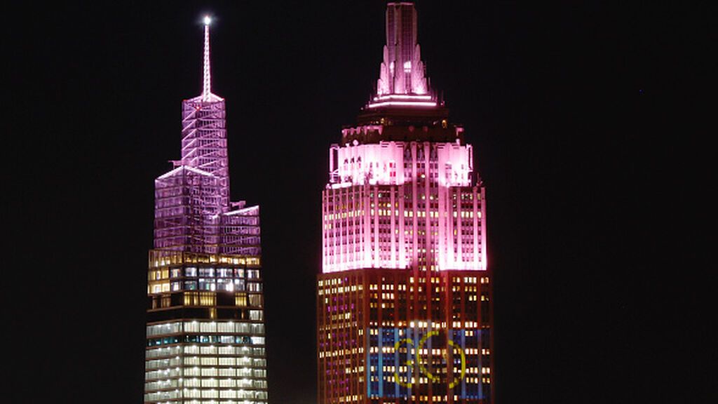 El Empire State Building de Nueva York se tiñe de rosa el Día del Cáncer de Mama