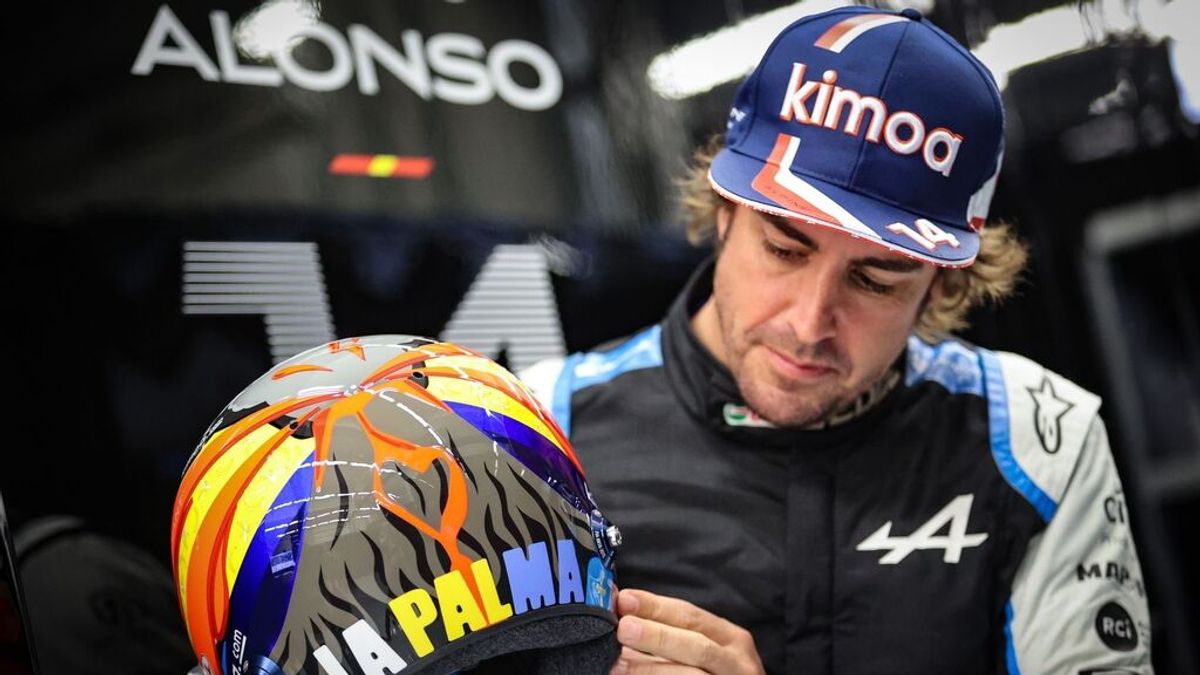 Fernando Alonso lucirá un casco dedicado a isla de La Palma en el Gran Premio de Estados Unidos Fernando Alonso lucirá un casco dedicado a isla de La Palma en el Gran Premio de Estados Unidos