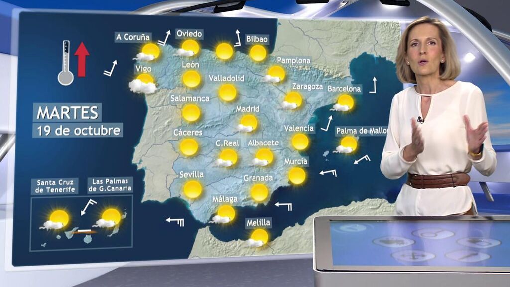 Las temperaturas subirán un día más en España: el tiempo que hará el martes