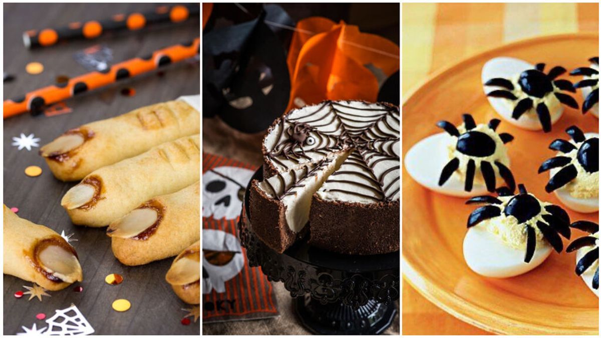 Disfruta con las recetas más divertidas para Halloween que le encantarán a tus hijos: desde galletas de dedo de bruja hasta tarta de queso con forma de telaraña.
