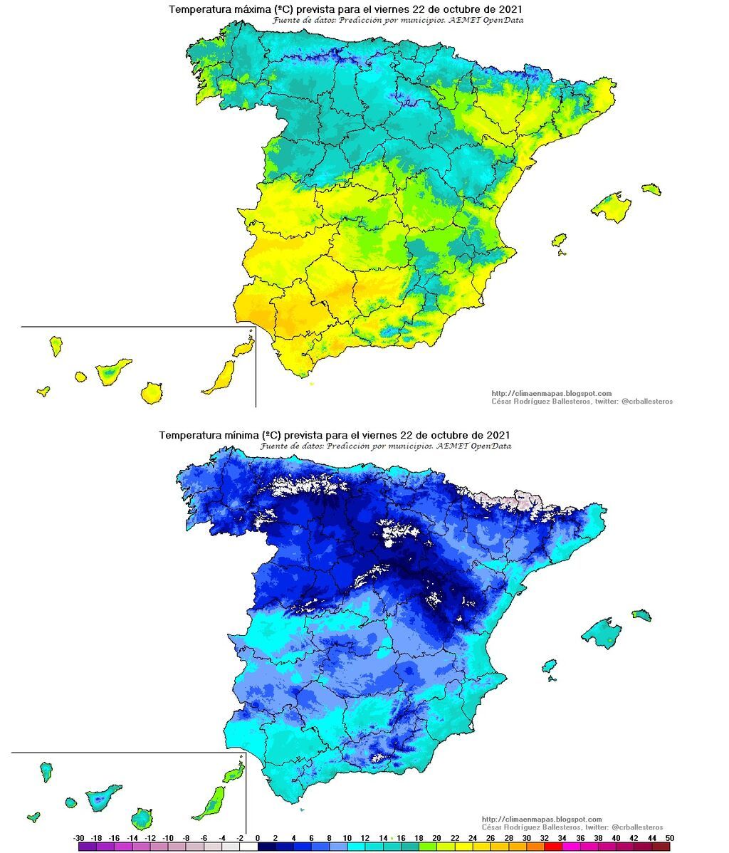temperaturas vienres