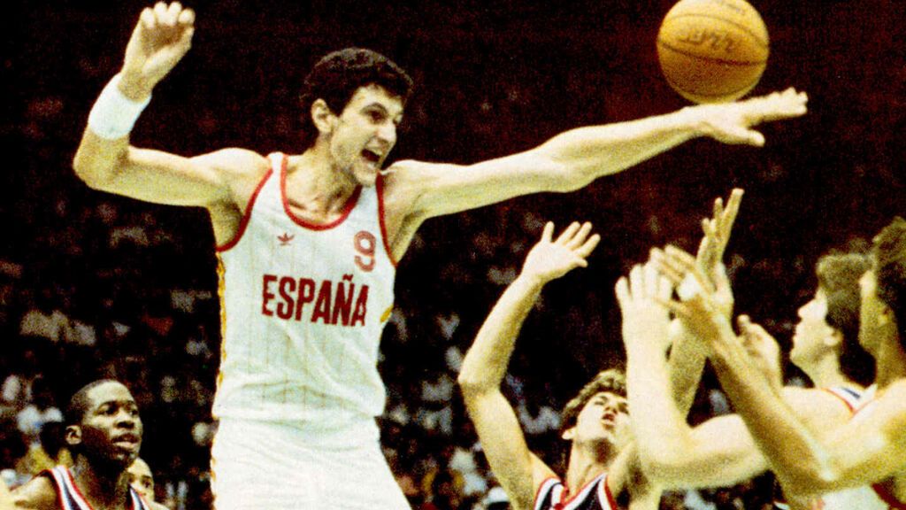 Fernando Romay, con la selección española de baloncesto