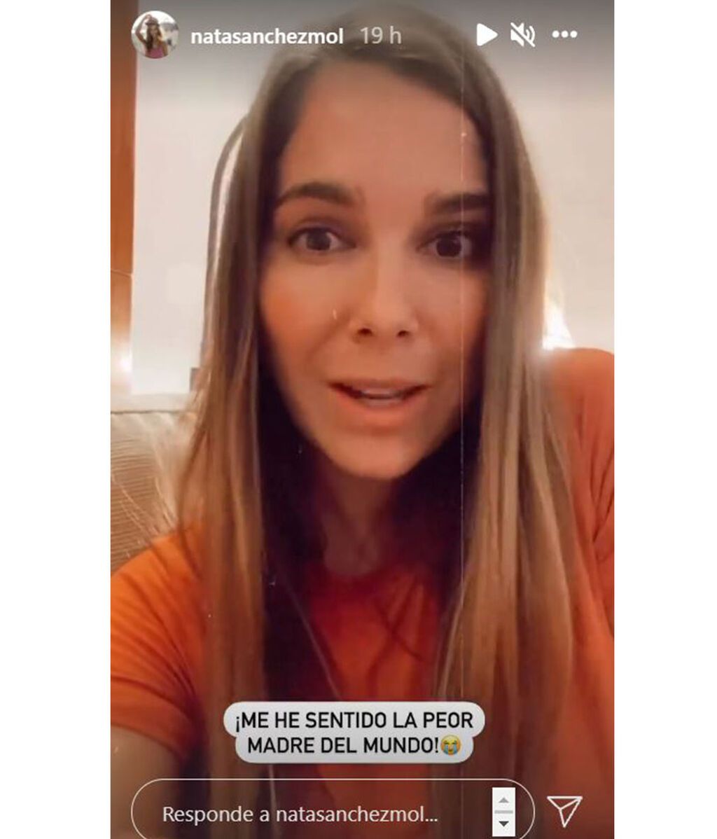 Natalia Sánchez explicando por qué se ha sentido "la peor madre del mundo"