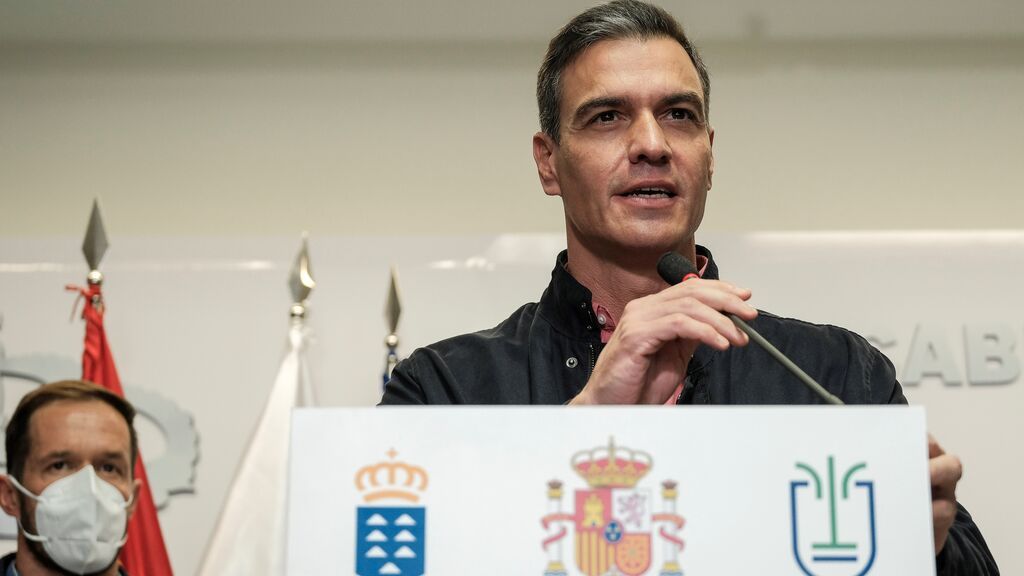 Pedro Sánchez anuncia una modificación presupuestaria para que lleguen antes los recursos a La Palma