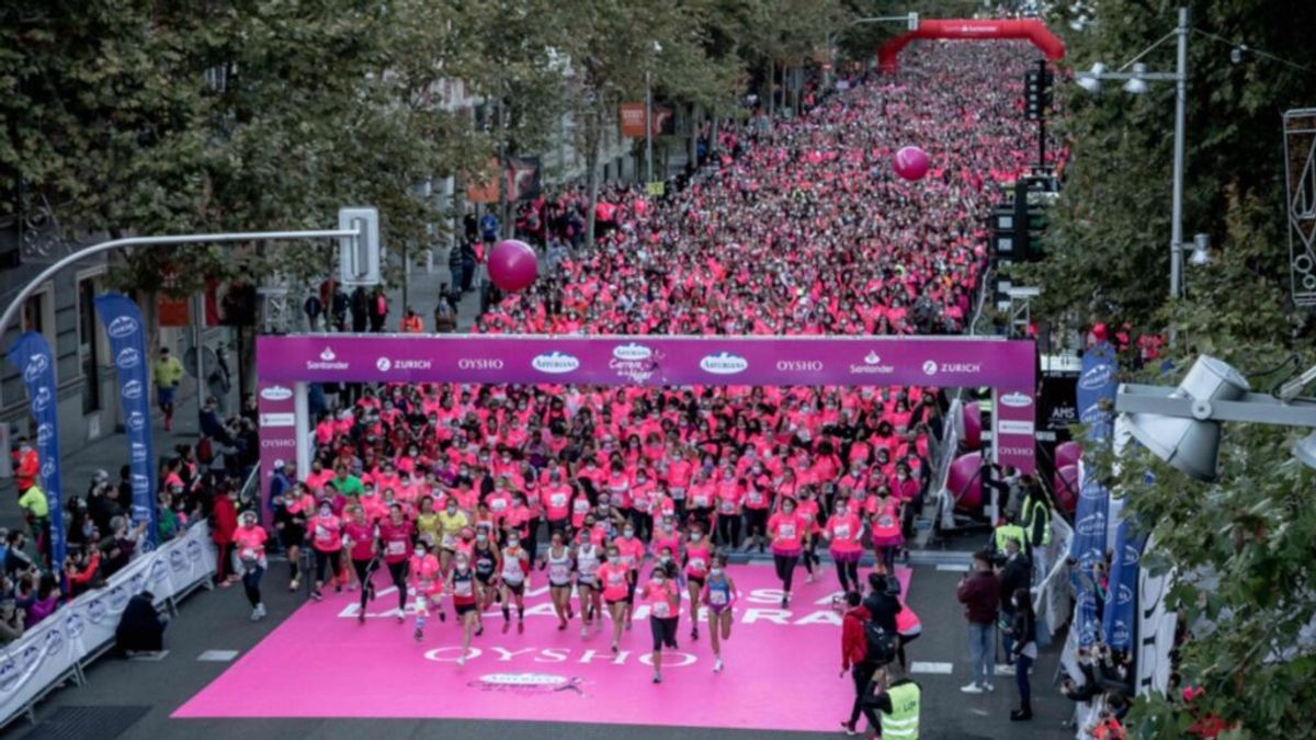 La Carrera de la Mujer en Madrid ha contado con 18.000 participantes