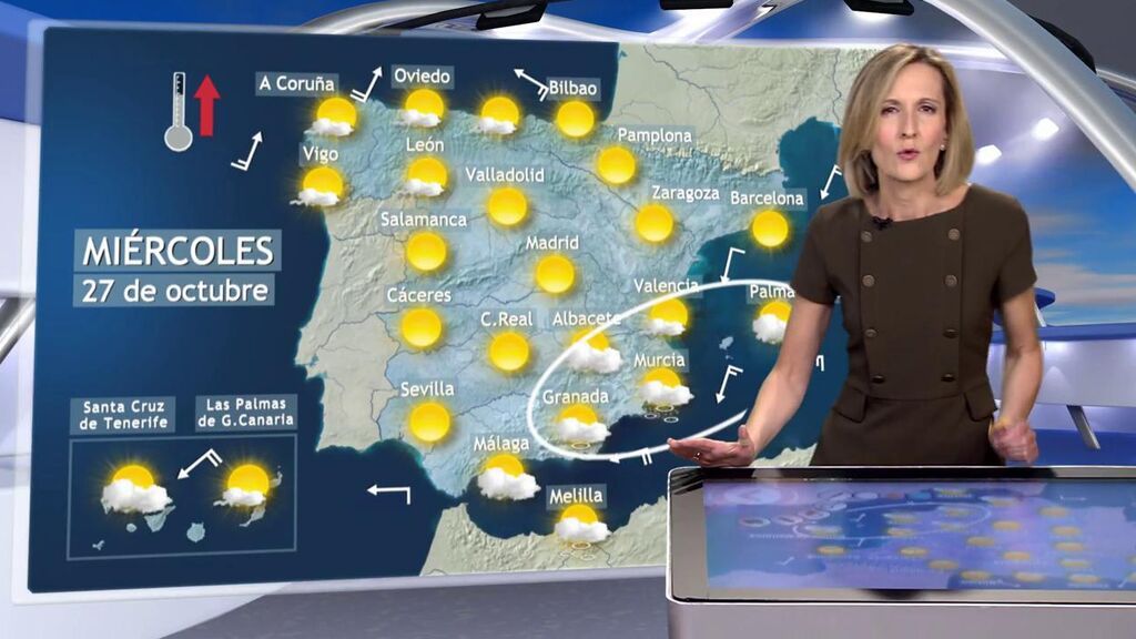 Previsión de tormentas en el área mediterránea: el tiempo que hará el miércoles en España