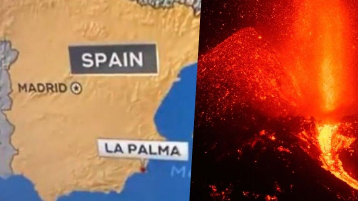 El fallo viral de la CBS americana: ubica el volcán de La Palma en la Región de Murcia
