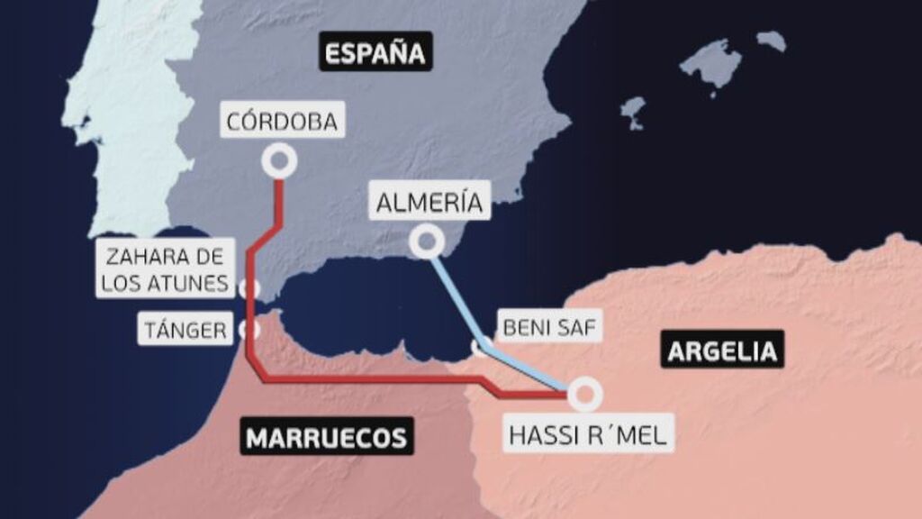 Gasoductos desde Argelia a España