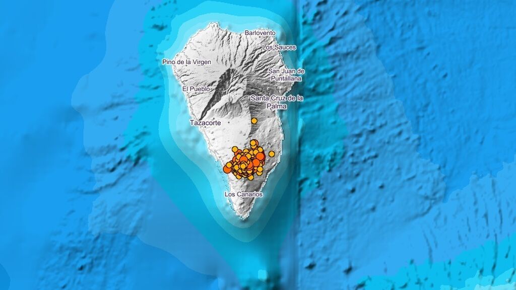 El IGN localiza 159 terremotos en La Palma en 24 horas