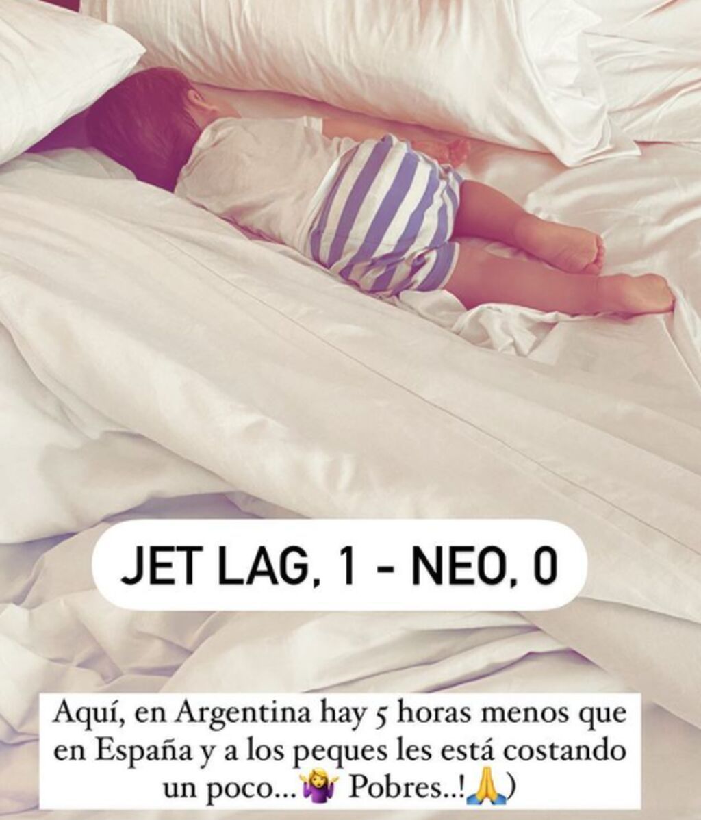 El jet lag le pasa factura al pequeño Neo