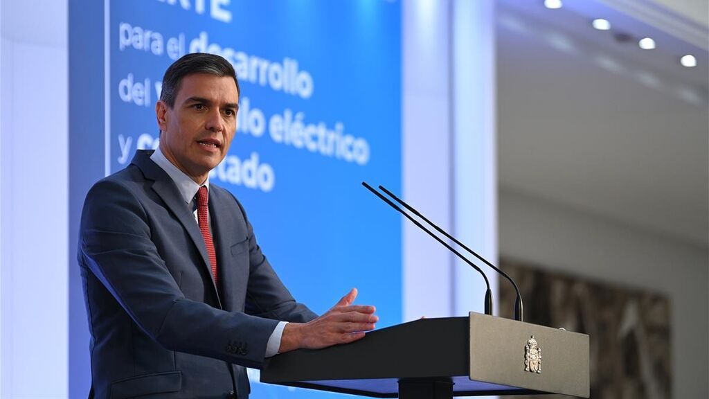 PEDRO SÁNCHEZ ANUNCIANDO EL PERTE VEC 2 PRESIDENCIA GOBIERNO
