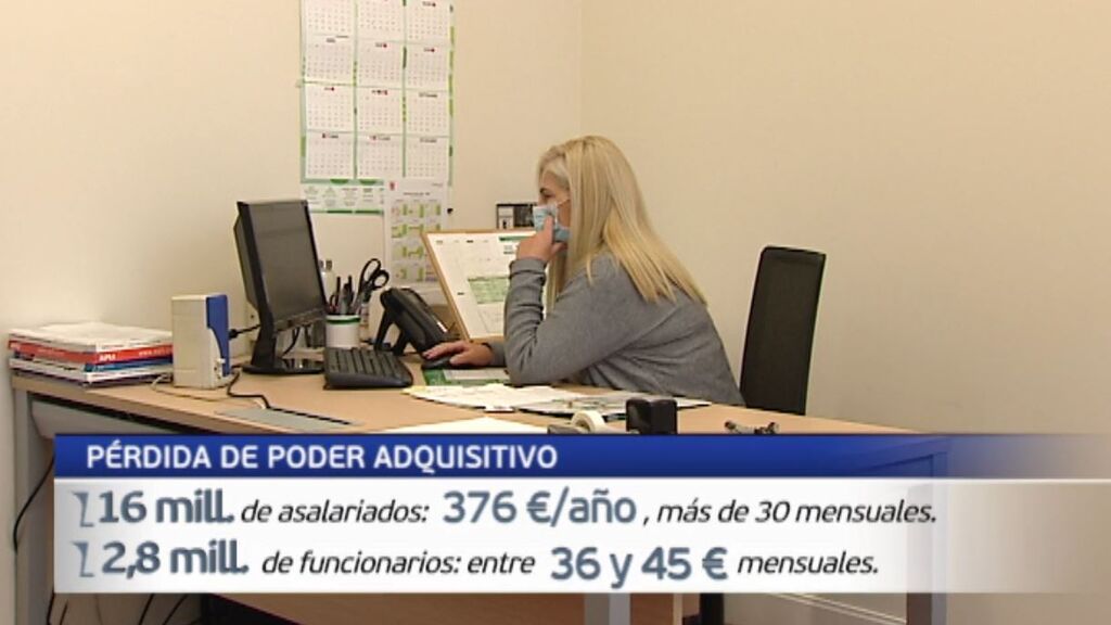 Los trabajadores españoles pierden casi 400 euros anuales por la inflación