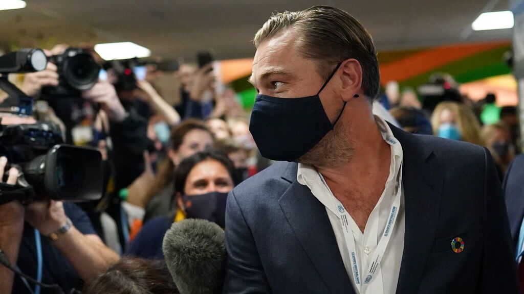 Leonardo Di Caprio acude a la Cumbre del Clima en Glasgow y desata la locura