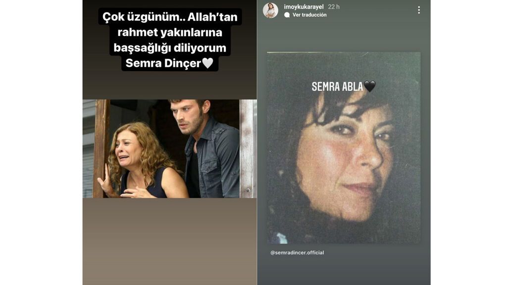 Kıvanç Tatlıtuğ o Öykü Karayel han querido hacer públicas sus condolencias