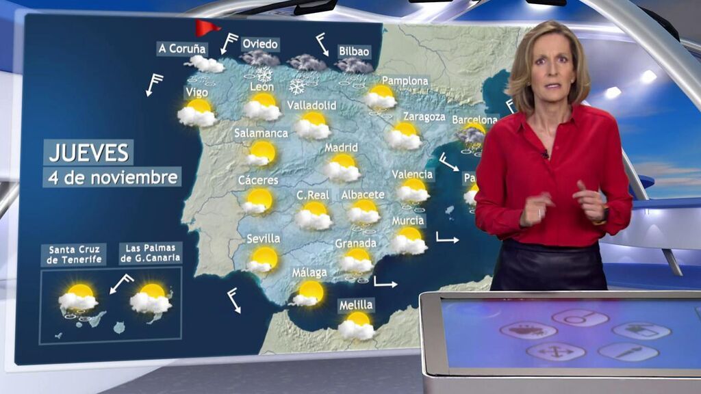 Las temperaturas siguen bajando por la “vaguada polar”: el tiempo para el jueves en España