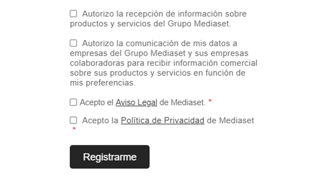 Cómo dar de alta y de baja una cuenta de usuario en Mediaset España