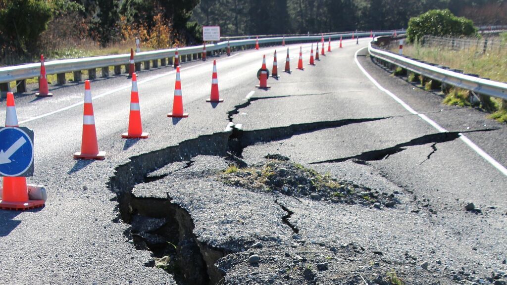 Grieta provocada por un terremoto