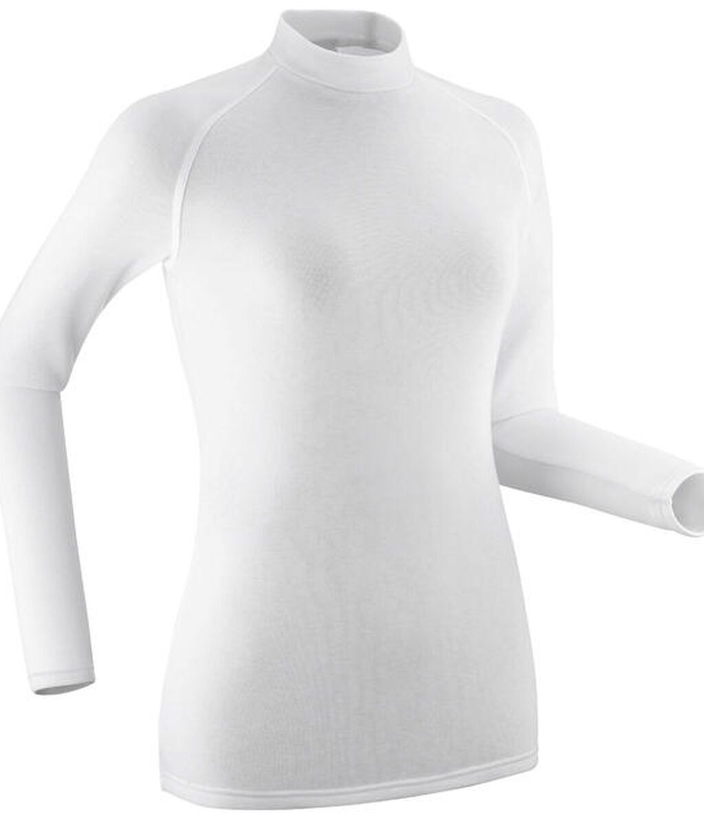camiseta-termica-de-esqui-y-nieve-interior-wedze-ski-bl-100-mujer-blanco