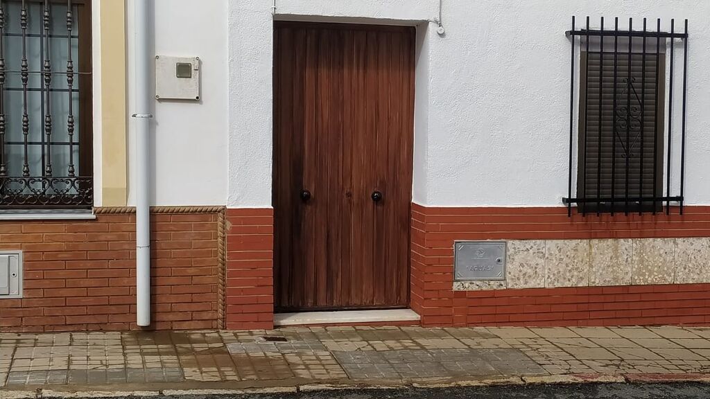 La fachada en la calle Don Francisco Bernal (Zalamea la Real) donde se tomo la foto
